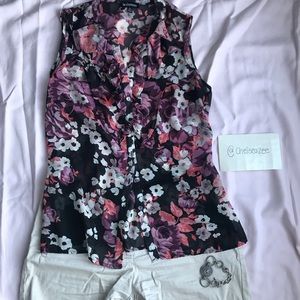 Ruffled Floral Blouse